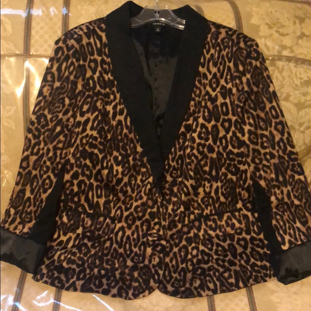 Torrid leopard print blazer